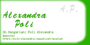 alexandra poli business card
